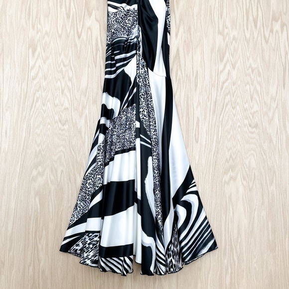 Cache Embellished Leopard Zebra Mermaid Prom Dress - Picture 3 of 11